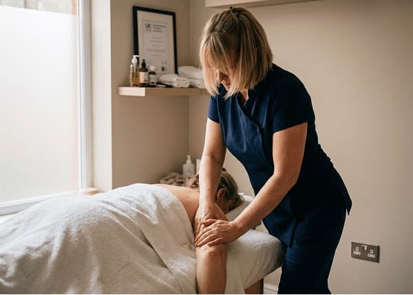 Manual lymphatic drainage treatment